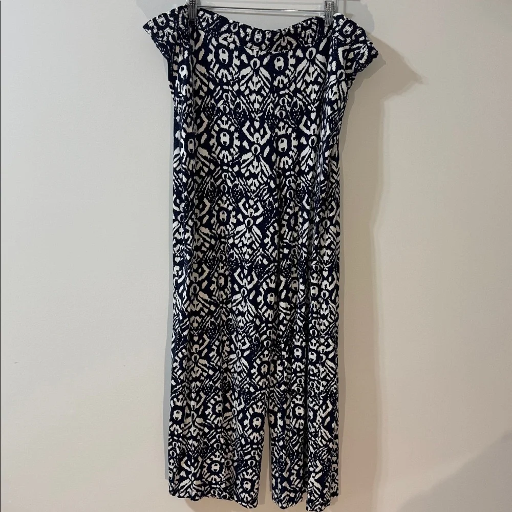 Ralph Lauren Navy and White Palazzo Pants